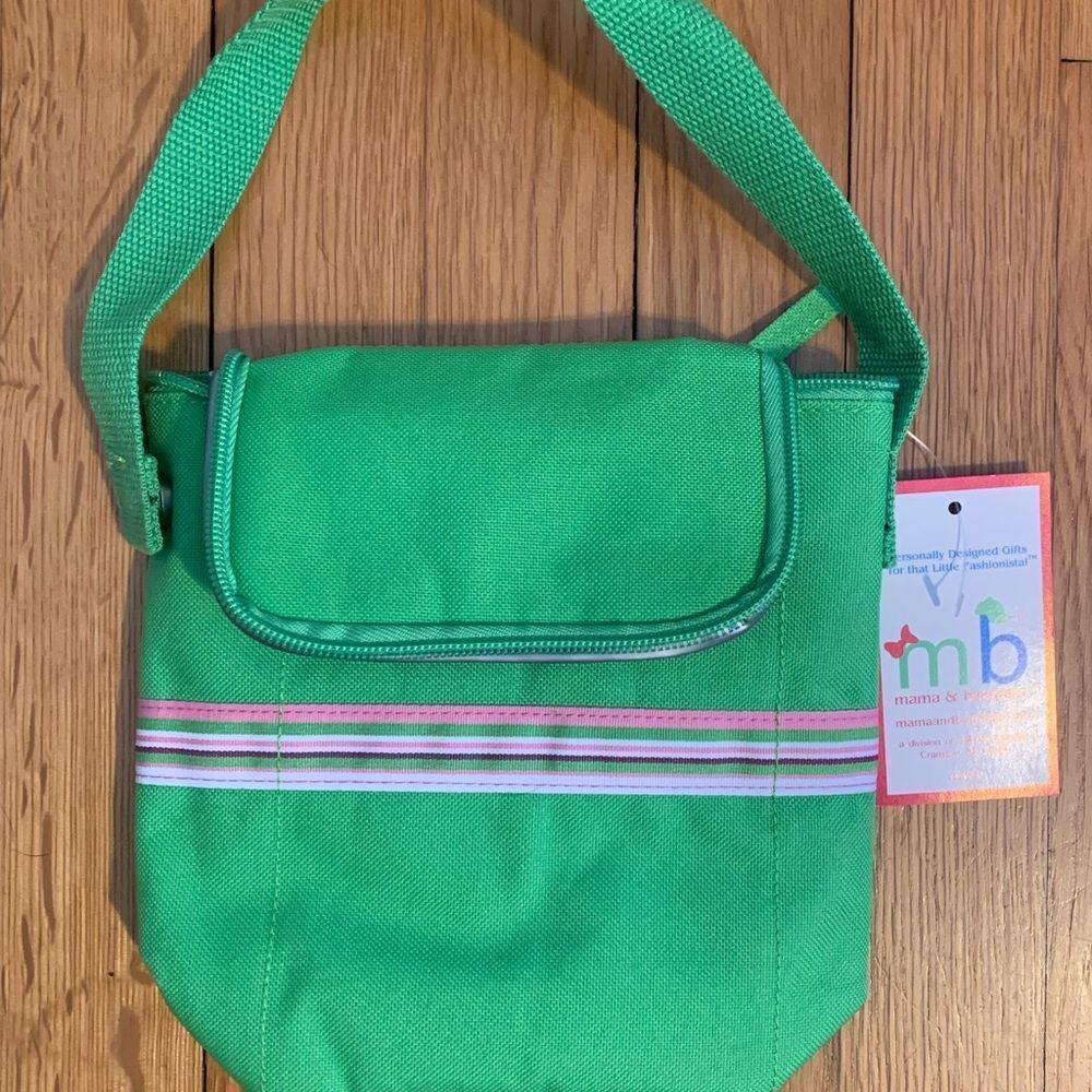 RETIRED Mama & Bambino Mesh Travel Cooler Tote Bag Green - Picture 2 of 3